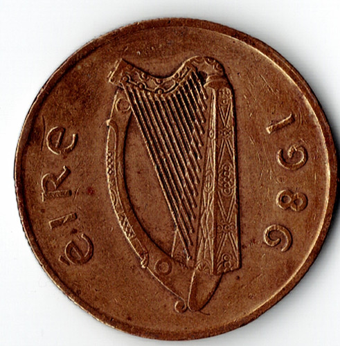 1986 ireland coin - 20, eire