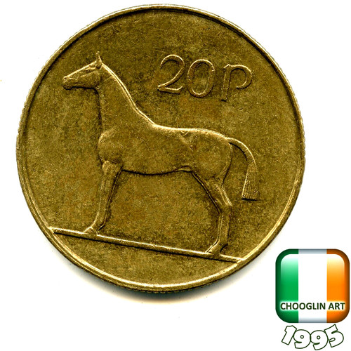 Irish 1995 twenty pence 20p - an,