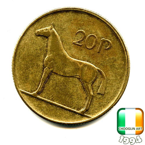 Irish 1994 twenty pence - an,