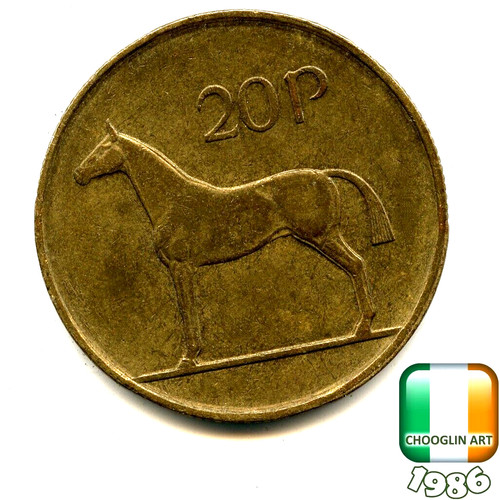 Irish 1986 twenty pence 20p - pence,