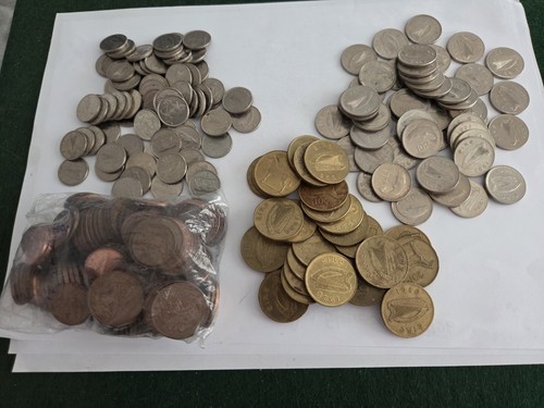 Bulk lot vintage irish coins - bulk,