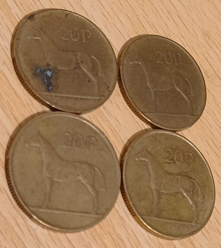 Ireland 20p coin 1986 - 20p, x4